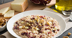 Risotto radicchio rosso, noci e Taleggio