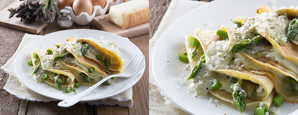 Crespelle Asparagi e Taleggio