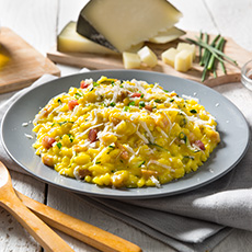 Risotto Zucchine Pancetta Zafferano Pecorino