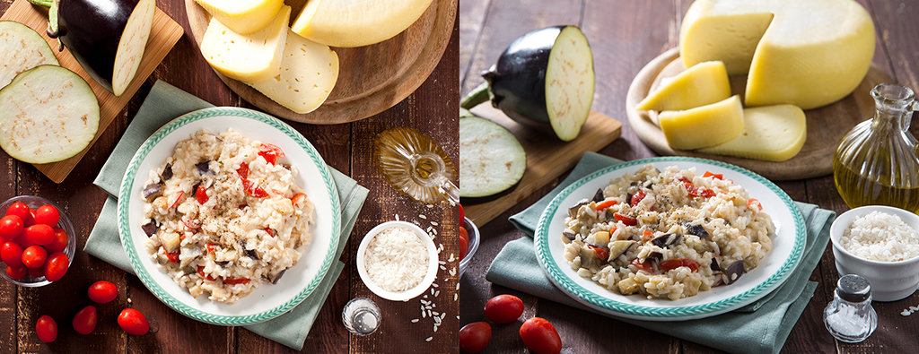 Risotto con melanzane